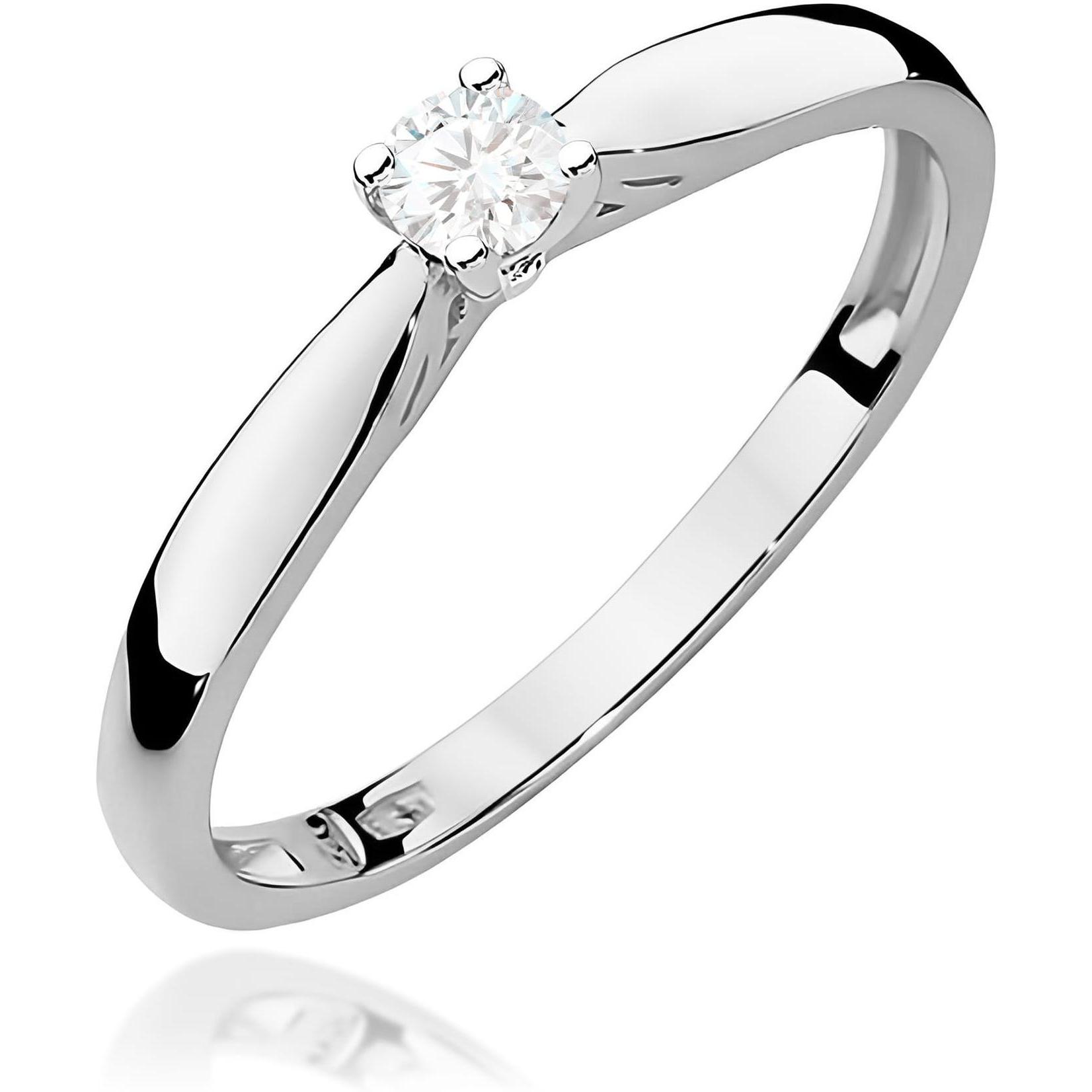 Zaręczynowy pierścionek z białego złota z brylantem 0,10 ct Best Diamonds B0090-PI-AUB-DIW-02-OK 