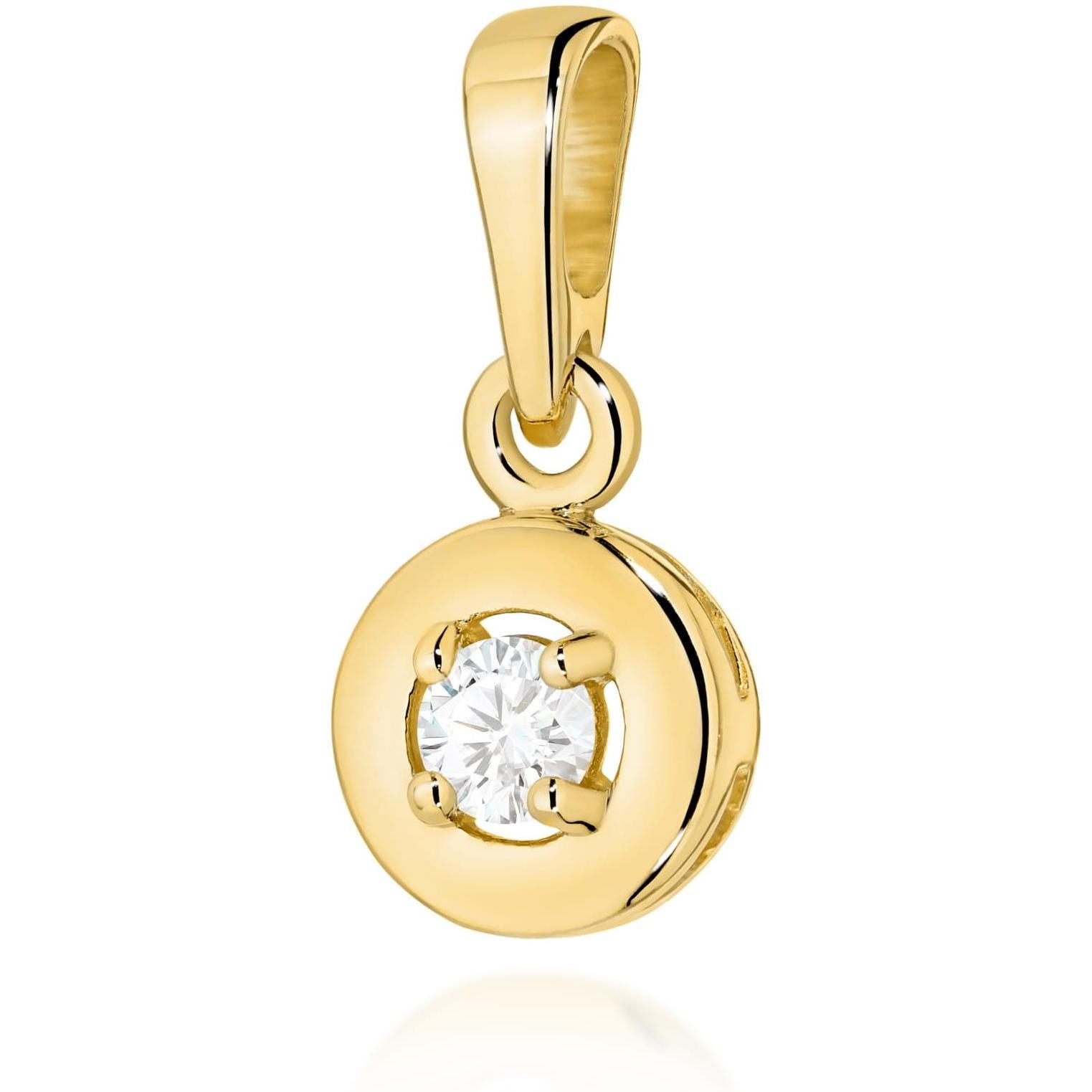 Zawieszka ze złota 585 pojedynczy z brylantem 0,10 ct Best Diamonds B0090-ZA-AUZ-DIW-02-OK 
