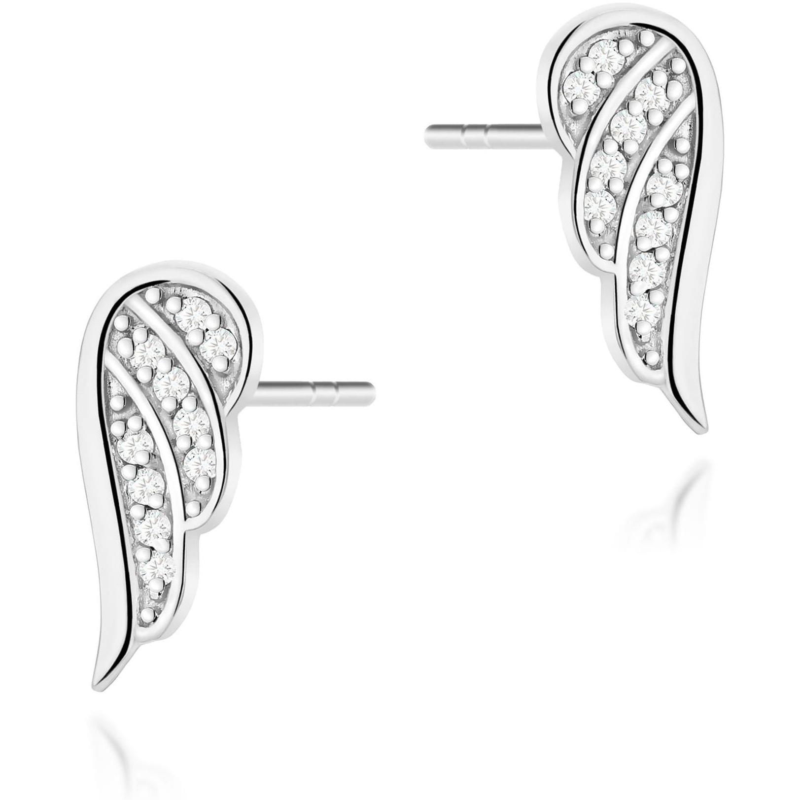 Kolczyki z białego złota z diamentami, próba 585 Best Diamonds B0092-KO-AUB-DIW-02-00 