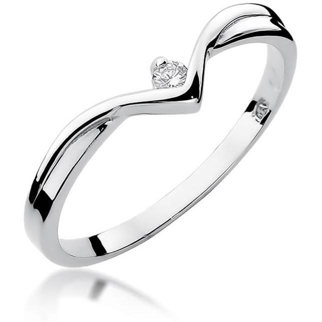 Zaręczynowy pierścionek z białego złota z brylantem Best Diamonds B0102-PI-AUB-DIW-02-OK 