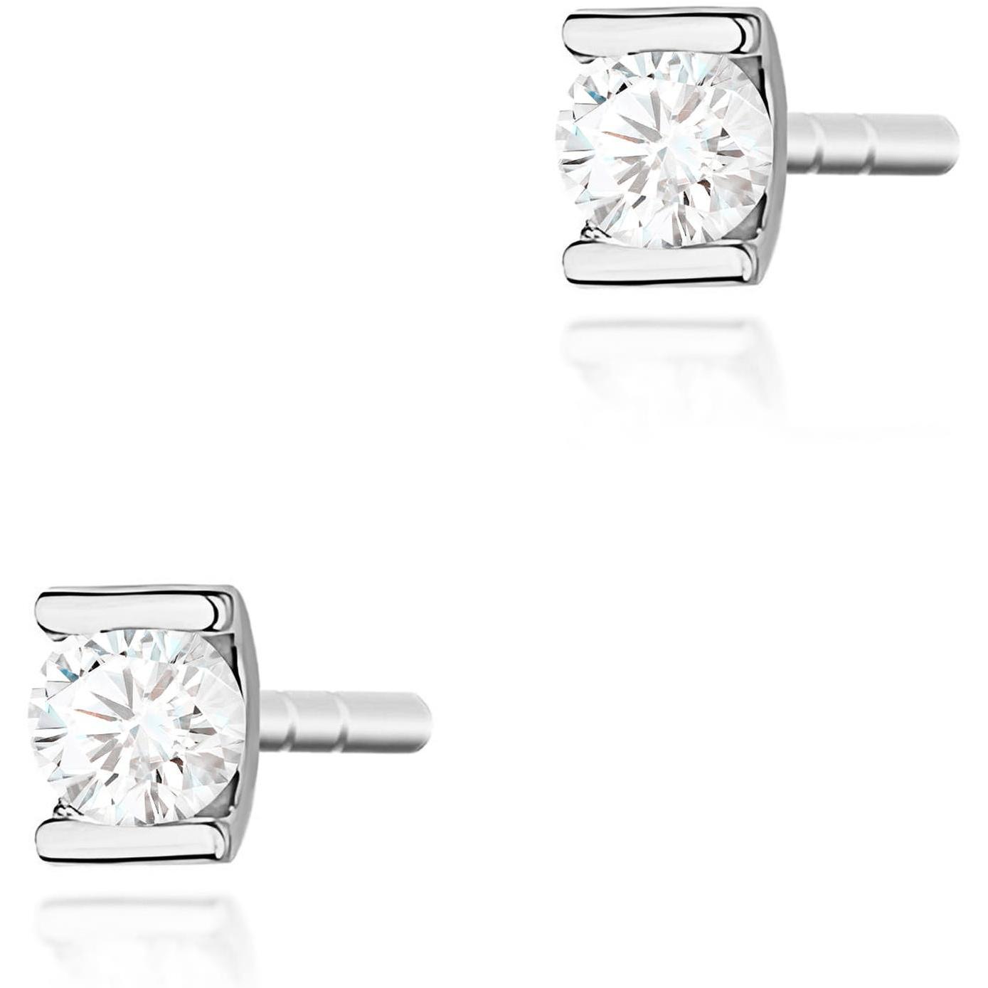 Kolczyki z białego złota z diamentami, próba 585 Best Diamonds B0110-KO-AUB-DIW-02-OK 