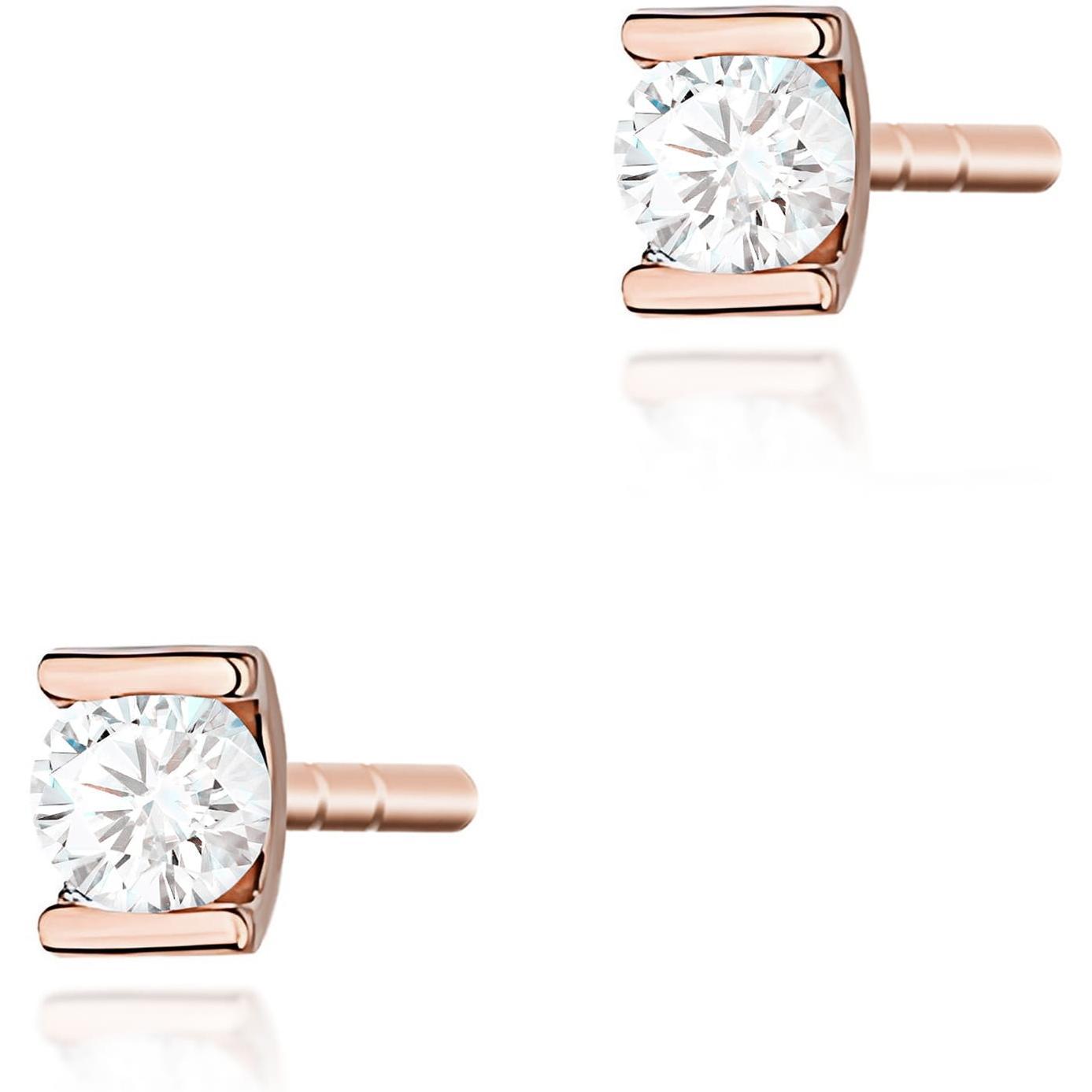 Kolczyki z różowego złota próby 585 z diamentami Best Diamonds B0110-KO-AUR-DIW-02-OK 