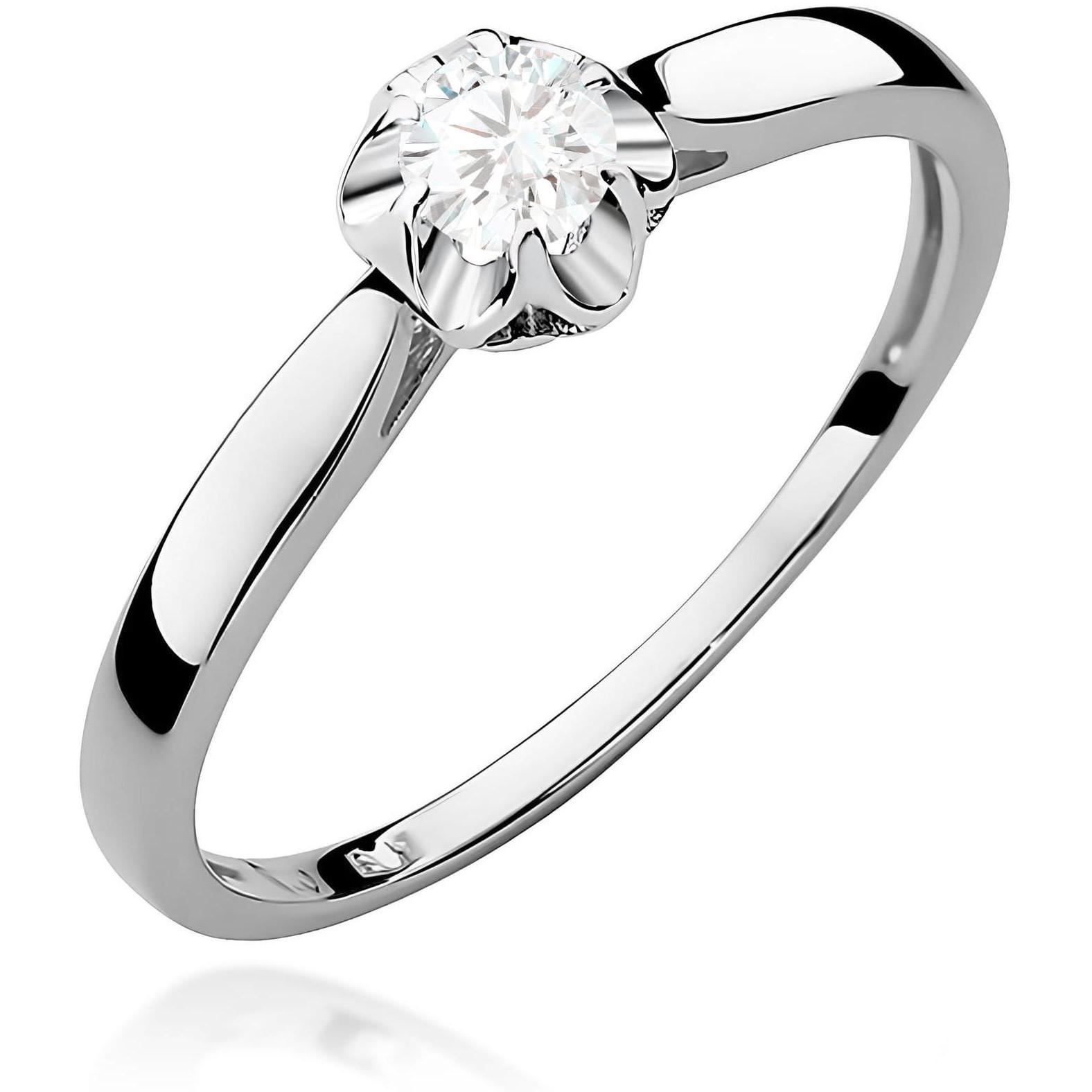 Zaręczynowy pierścionek z białego złota z brylantem Best Diamonds B0124-PI-AUB-DIW-02-OK 