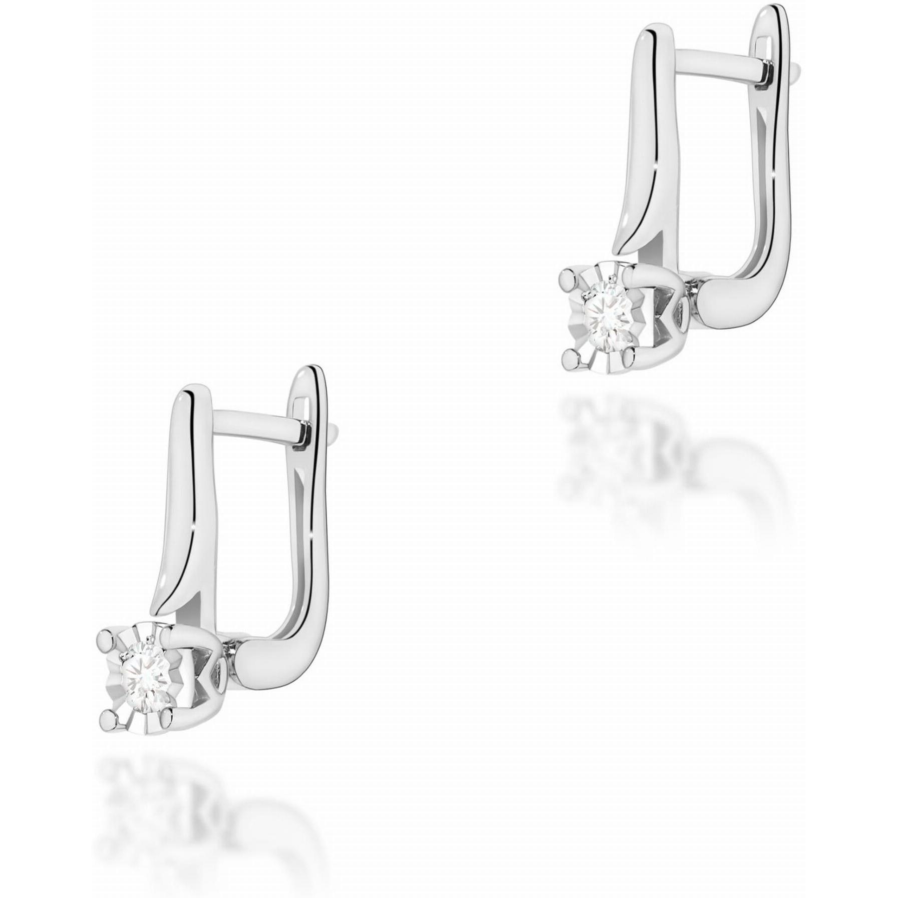Kolczyki z białego złota próby 585 z diamentami Best Diamonds B0130-KO-AUB-DIW-06-OK 