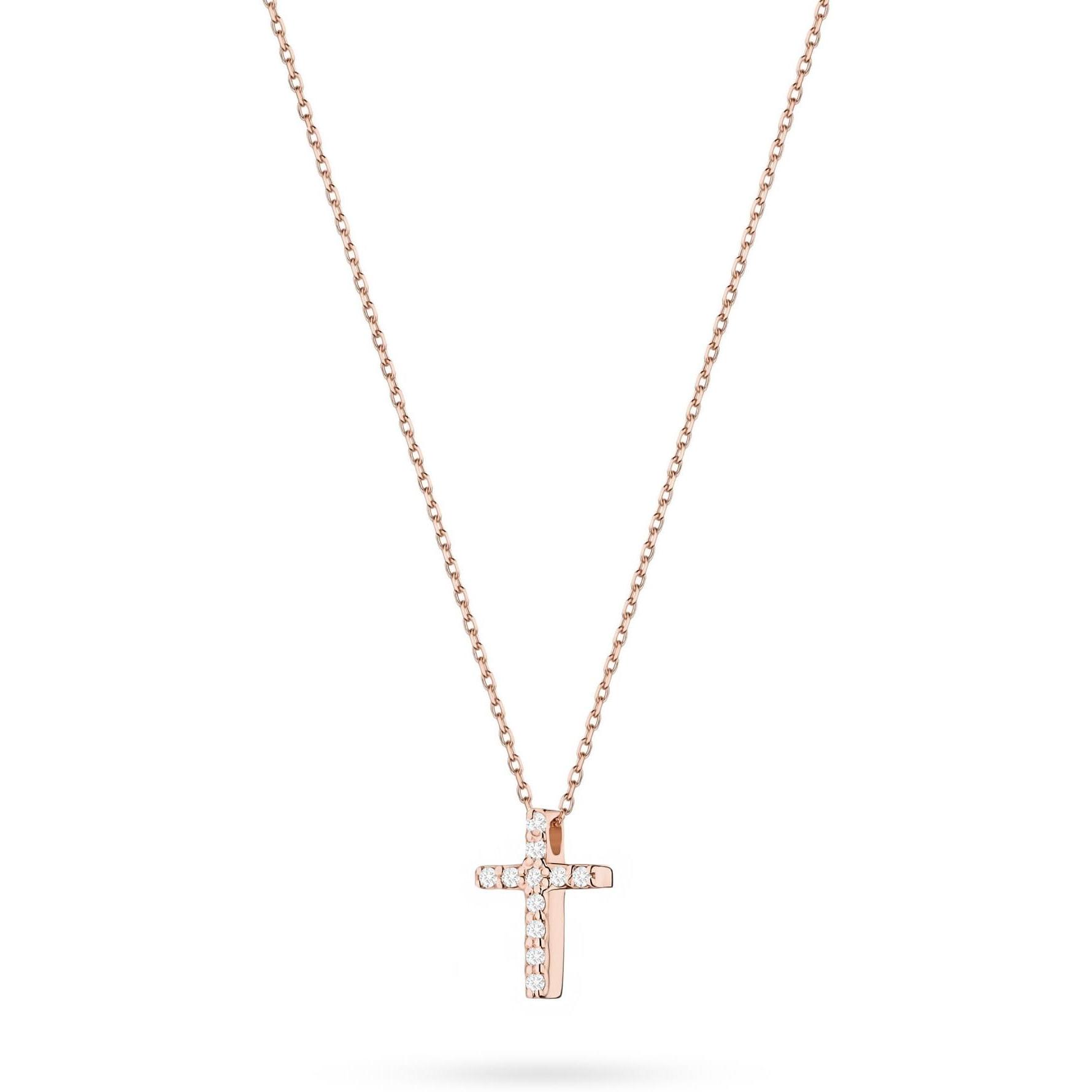 Naszyjnik z różowego złota próby 585 z diamentami Best Diamonds B0132-NA-AUR-DIW-02-00 