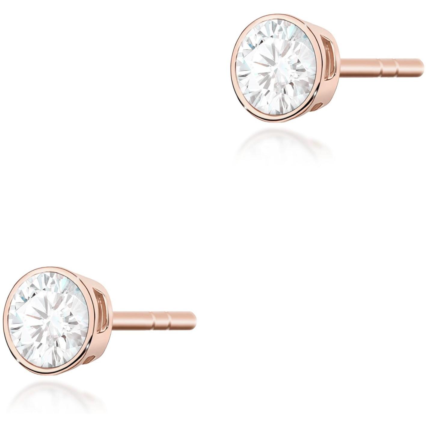 Kolczyki z różowego złota z diamentami, próba 585 Best Diamonds B0134-KO-AUR-DIW-02-OK 
