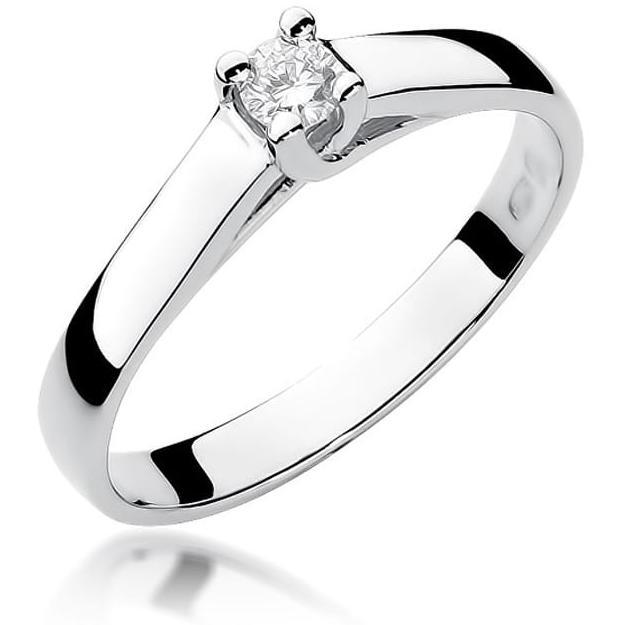 Zaręczynowy pierścionek z białego złota z brylantem 0,10 ct Best Diamonds B0140-PI-AUB-DIW-02-OK 