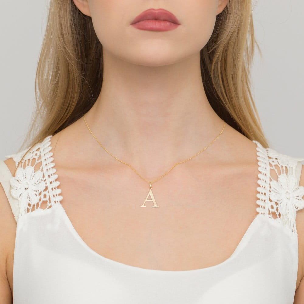 Złota zawieszka literka A z brylantem Best Diamonds B0140-ZA-AUZ-DIW-02-00 - hover