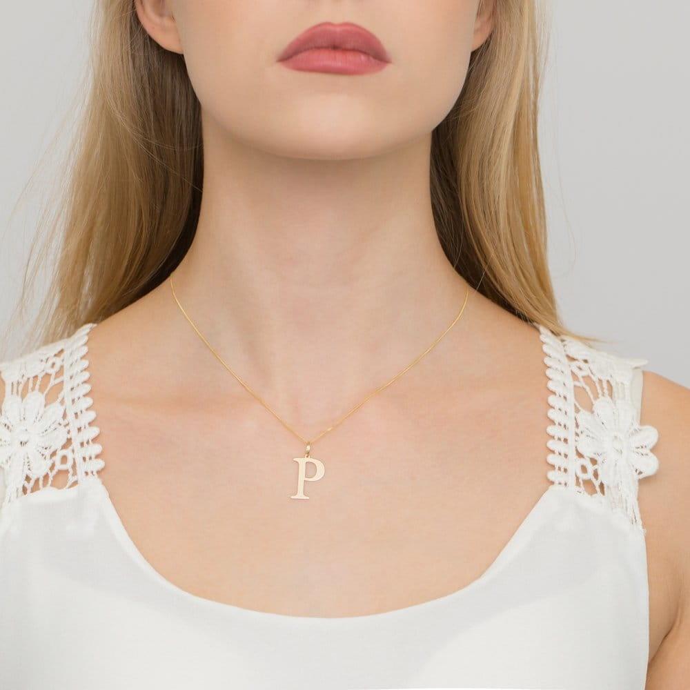 Złota zawieszka literka P z brylantem Best Diamonds B0140-ZA-AUZ-DIW-32-00 - hover