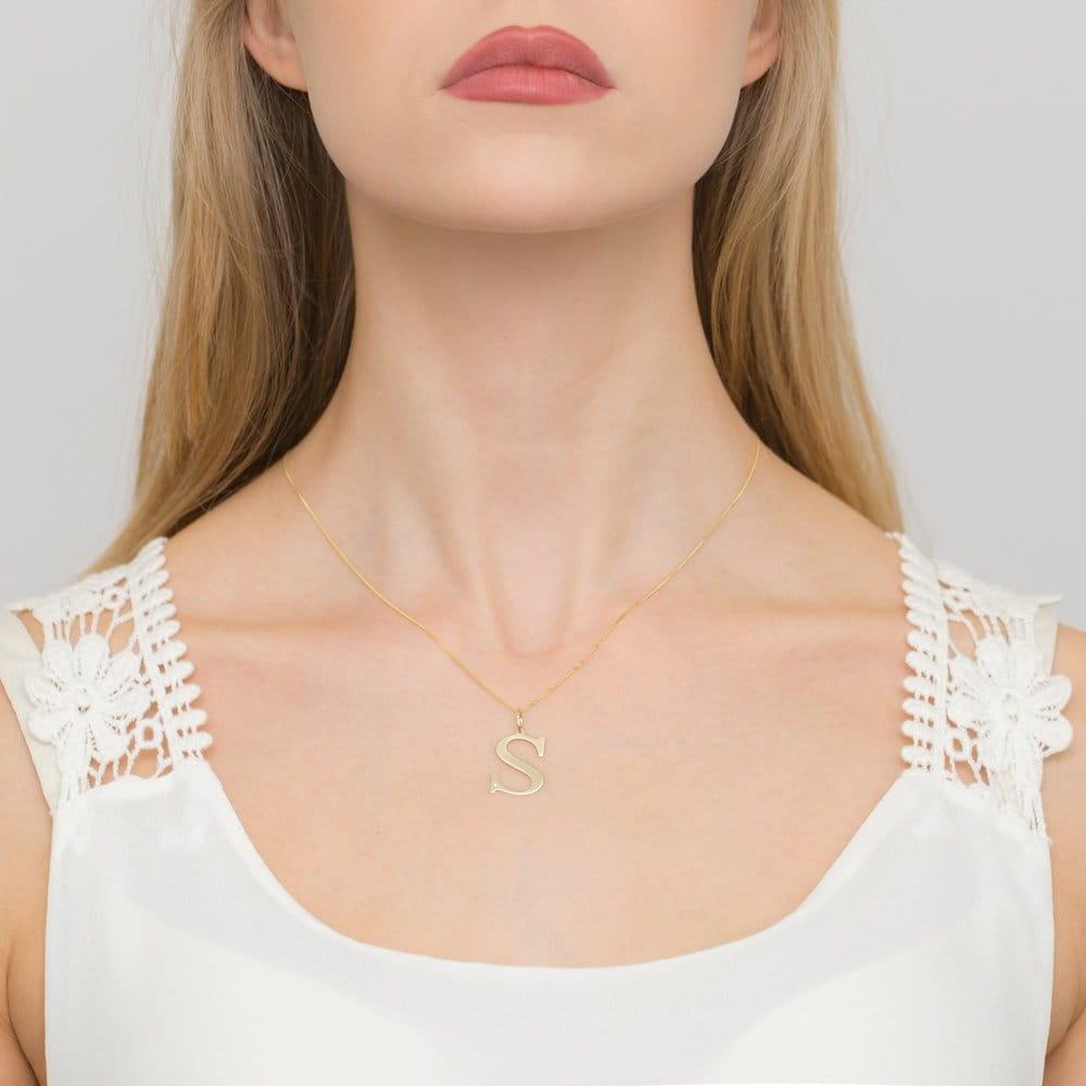 Złota zawieszka literka S z brylantem Best Diamonds B0140-ZA-AUZ-DIW-38-00 - hover