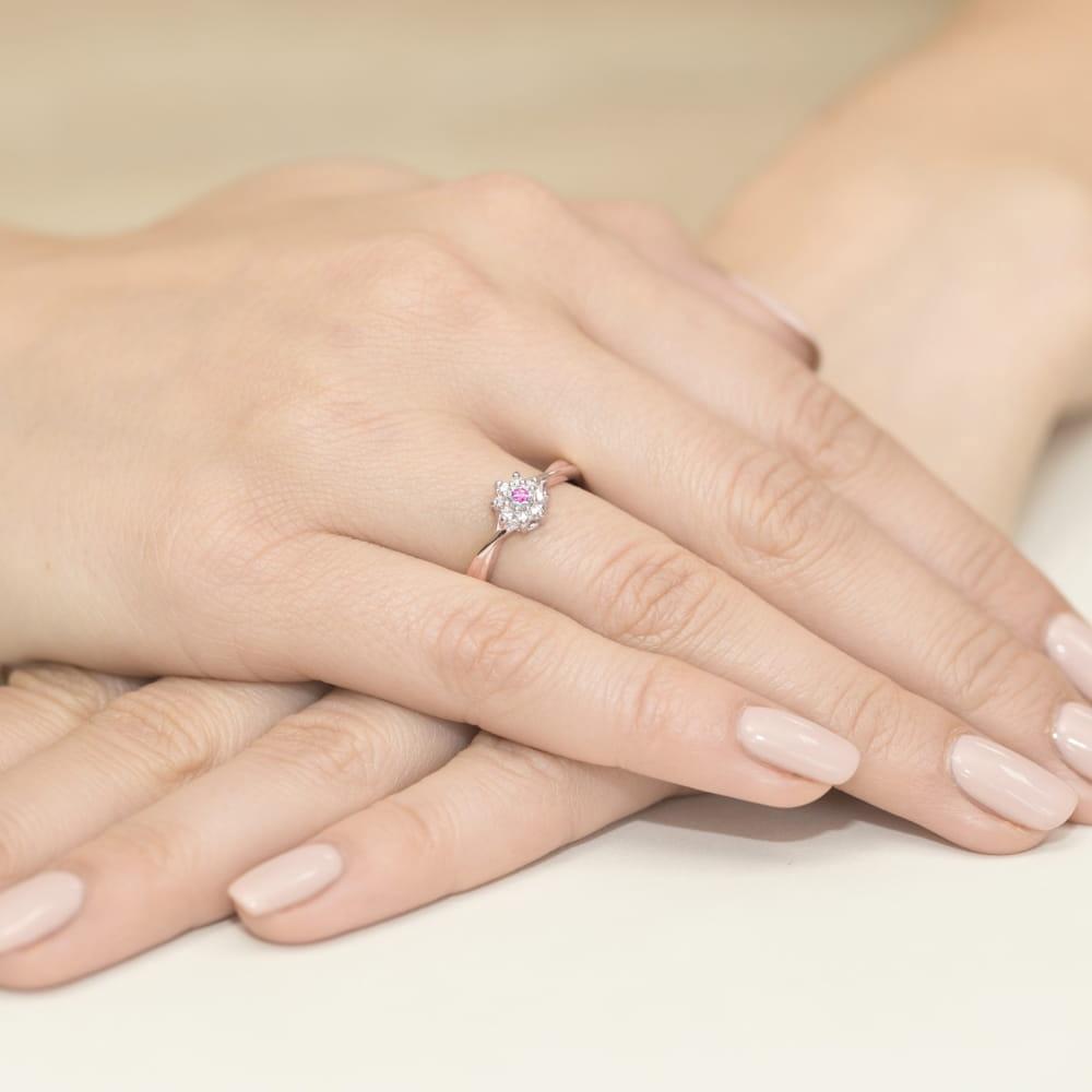 Pierścionek z różowego złota próby 585 z różowym topazem Best Diamonds B0144-PI-AUR-TOP-02-OK - hover