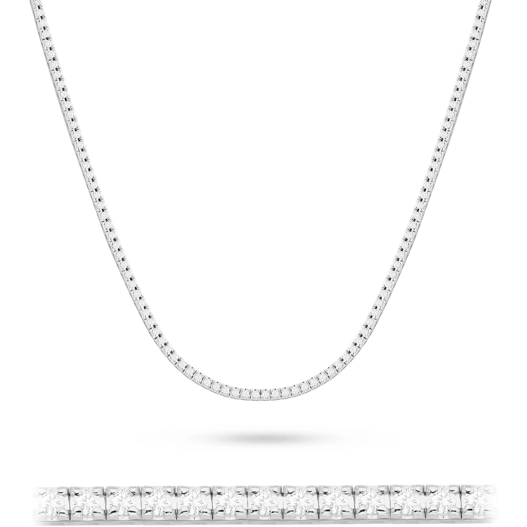 Naszyjnik kolia z białego złota z diamentami laboratoryjnymi Best Diamonds B0152-NA-AUB-LDW-04-00 