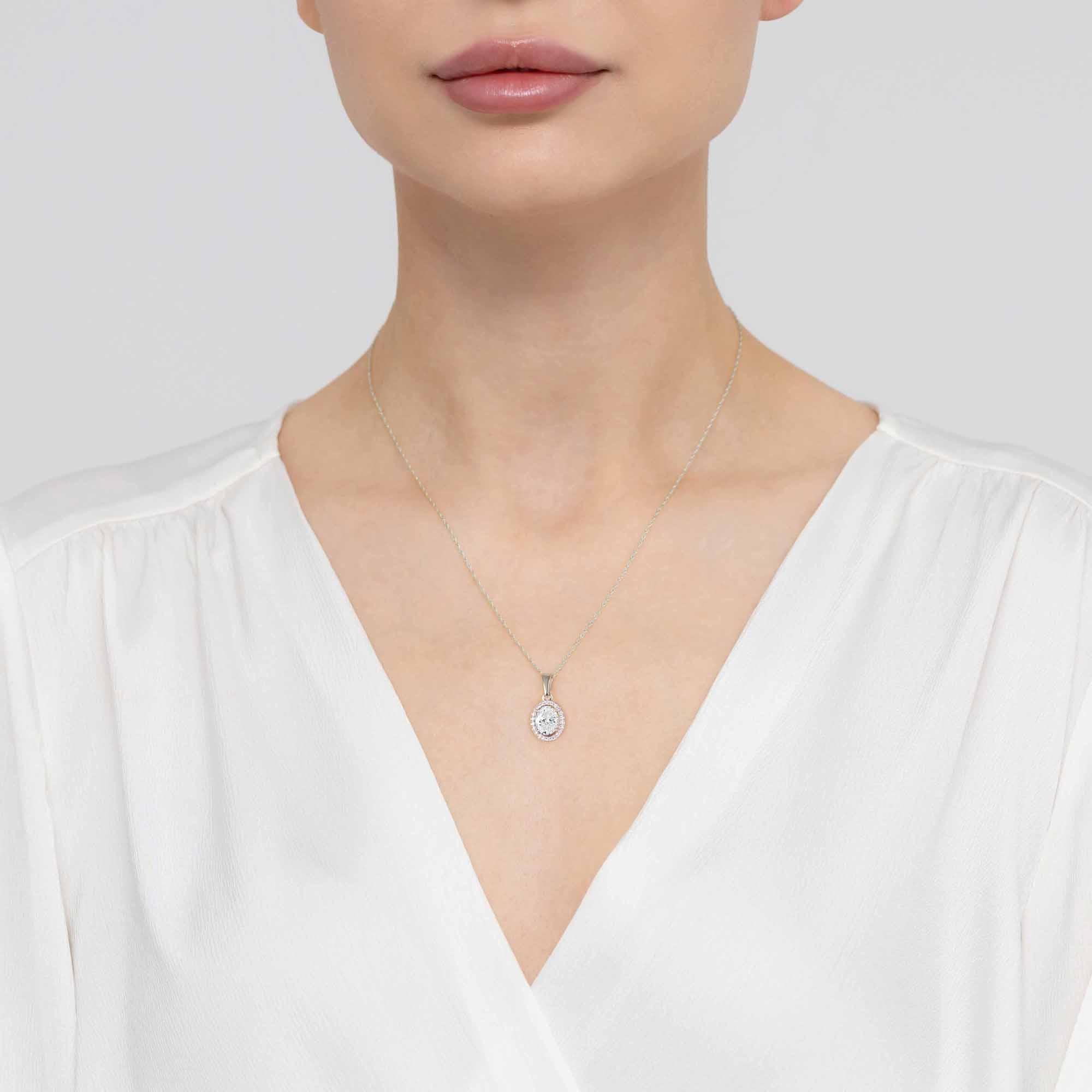 Okazała zawieszka z białego złota z diamentem laboratoryjnym Best Diamonds B0160-ZA-AUB-LDW-02-OW - hover