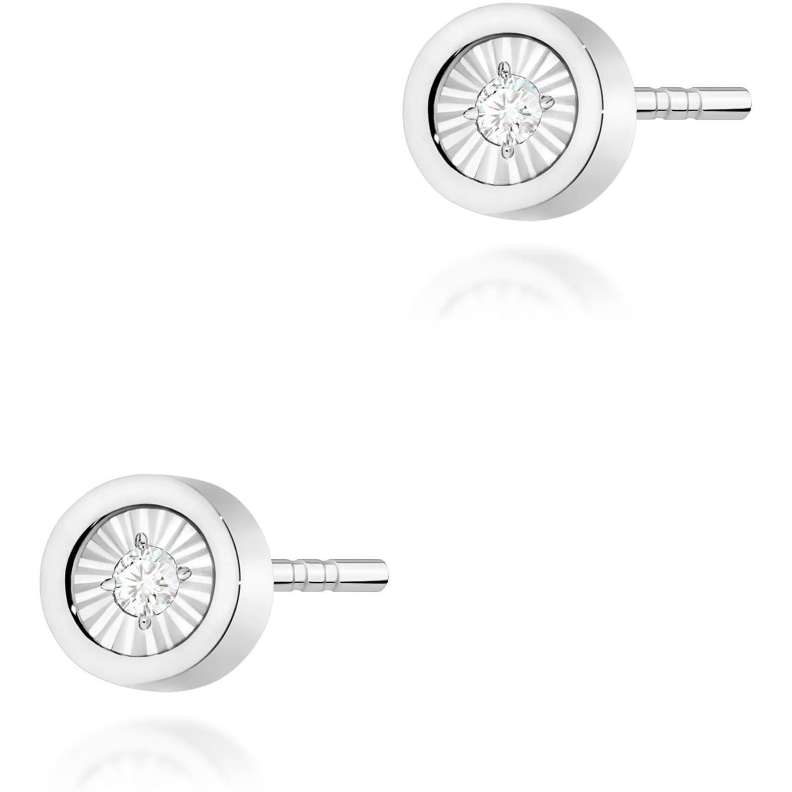 Kolczyki z białego złota z diamentami, próba 585 Best Diamonds B0162-KO-AUB-DIW-02-OK 