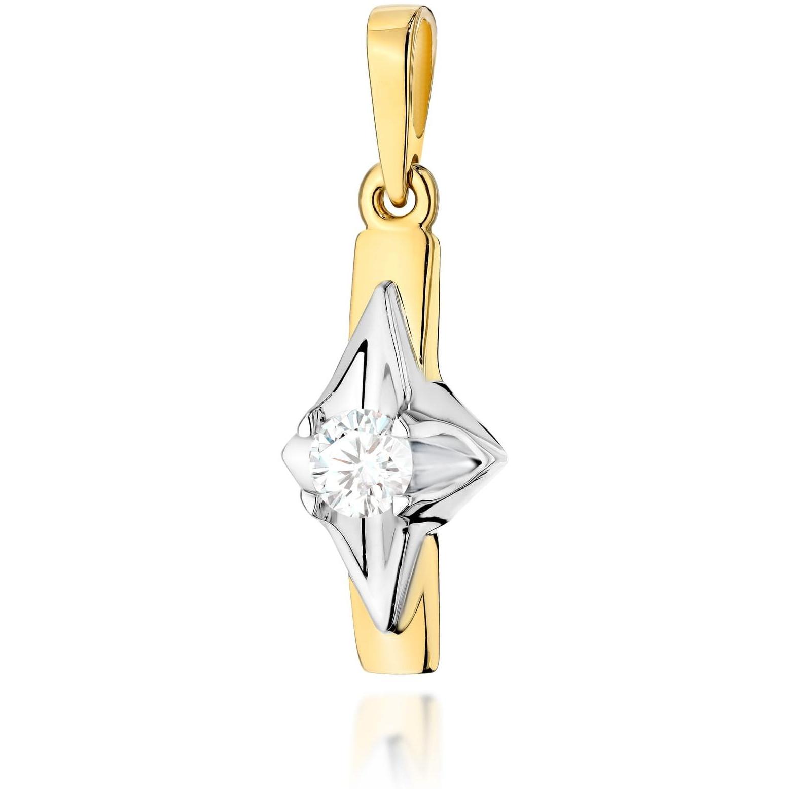 Zawieszka z żółtego złota próby 585 z diamentem 0,20 ct Best Diamonds B0176-ZA-AUZ-DIW-06-OK 