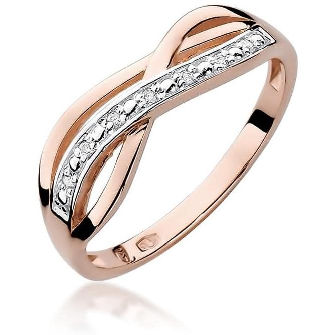 Pierścionek z różowego złota próby 585 z diamentami Best Diamonds B0180-PI-AUR-DIW-02-00 