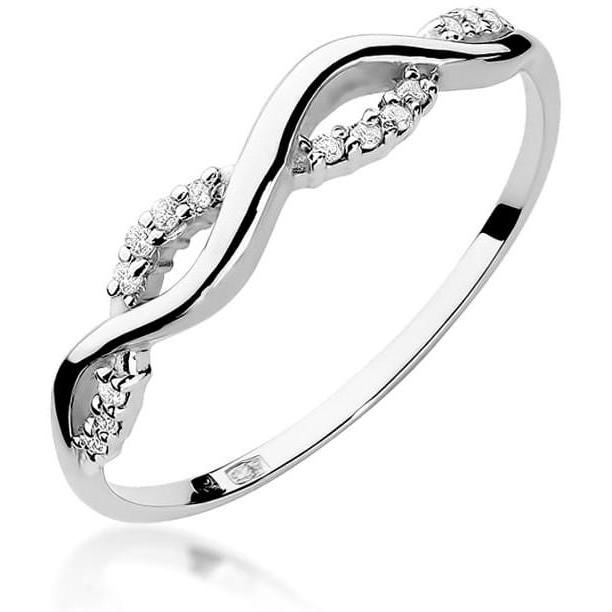 Pleciony pierścionek z białego złota z brylantami 0,07 ct Best Diamonds B0192-PI-AUB-DIW-02-00 