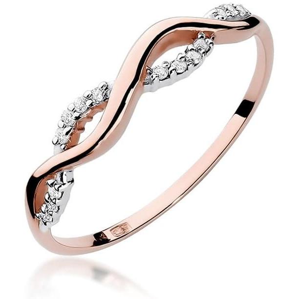 Pierścionek z różowego złota próby 585 z diamentami Best Diamonds B0192-PI-AUR-DIW-02-00 
