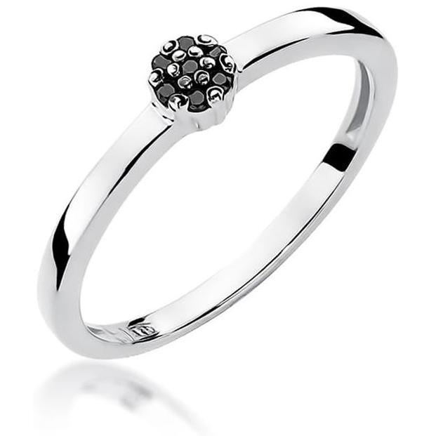 Pierścionek z białego złota z czarnymi brylantami Best Diamonds B0200-PI-AUB-DIB-02-00 