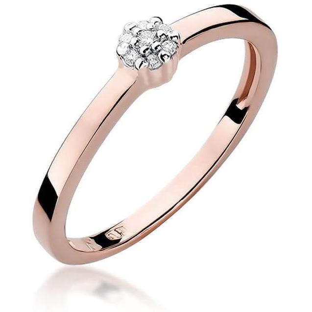 Pierścionek z różowego złota z diamentami, próba 585 Best Diamonds B0200-PI-AUR-DIW-02-00 