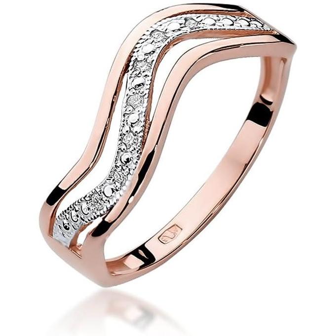 Pierścionek z różowego złota próby 585 z diamentami Best Diamonds B0232-PI-AUR-DIW-02-00 