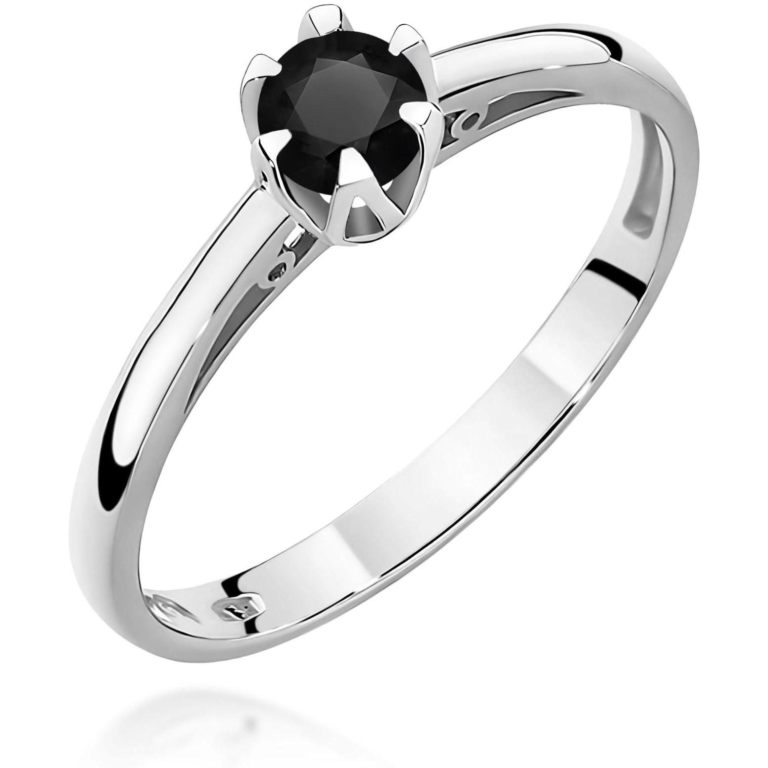 Zaręczynowy pierścionek z białego złota z czarnym diamentem 0,20 ct Best Diamonds B0266-PI-AUB-DIB-02-OK 