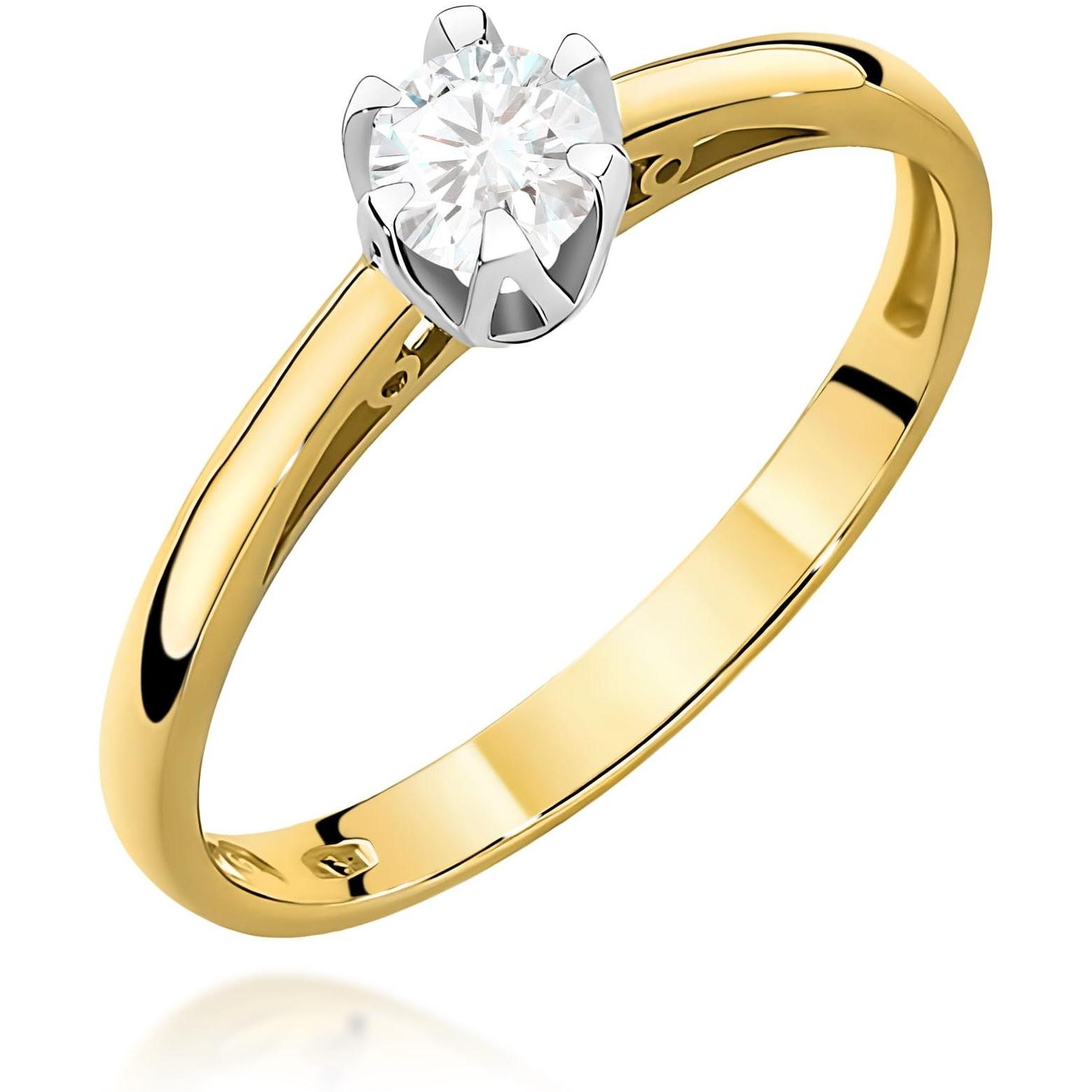 Złoty pierścionek zaręczynowy z brylantem 0,15 ct Best Diamonds B0266-PI-AUZ-DIW-02-OK 