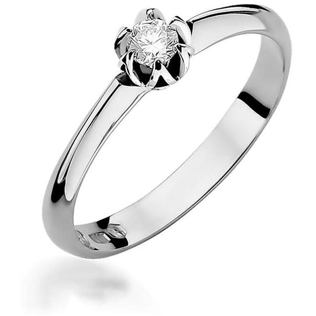Zaręczynowy pierścionek z białego złota z brylantem 0,10 ct Best Diamonds B0268-PI-AUB-DIW-02-OK 