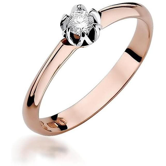 Pierścionek z różowego złota próby 585 z diamentem 0,10 ct Best Diamonds B0268-PI-AUR-DIW-02-OK 