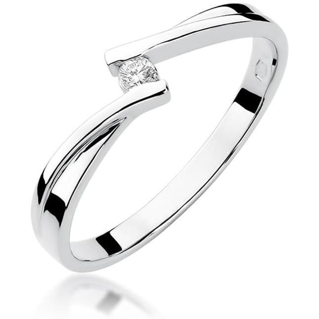 Zaręczynowy pierścionek z białego złota z brylantem Best Diamonds B0274-PI-AUB-DIW-02-OK 