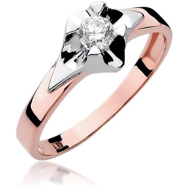 Pierścionek z różowego złota próby 585 z diamentem 0,30 ct Best Diamonds B0310-PI-AUR-DIW-10-OK 