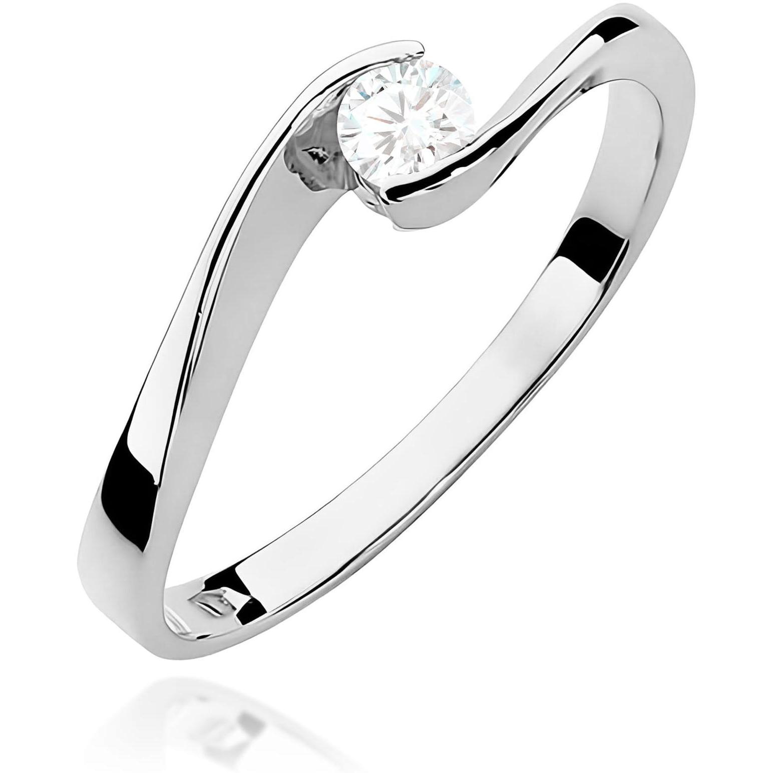 Zaręczynowy pierścionek z białego złota z brylantem 0,13 ct Best Diamonds B0320-PI-AUB-DIW-02-OK 
