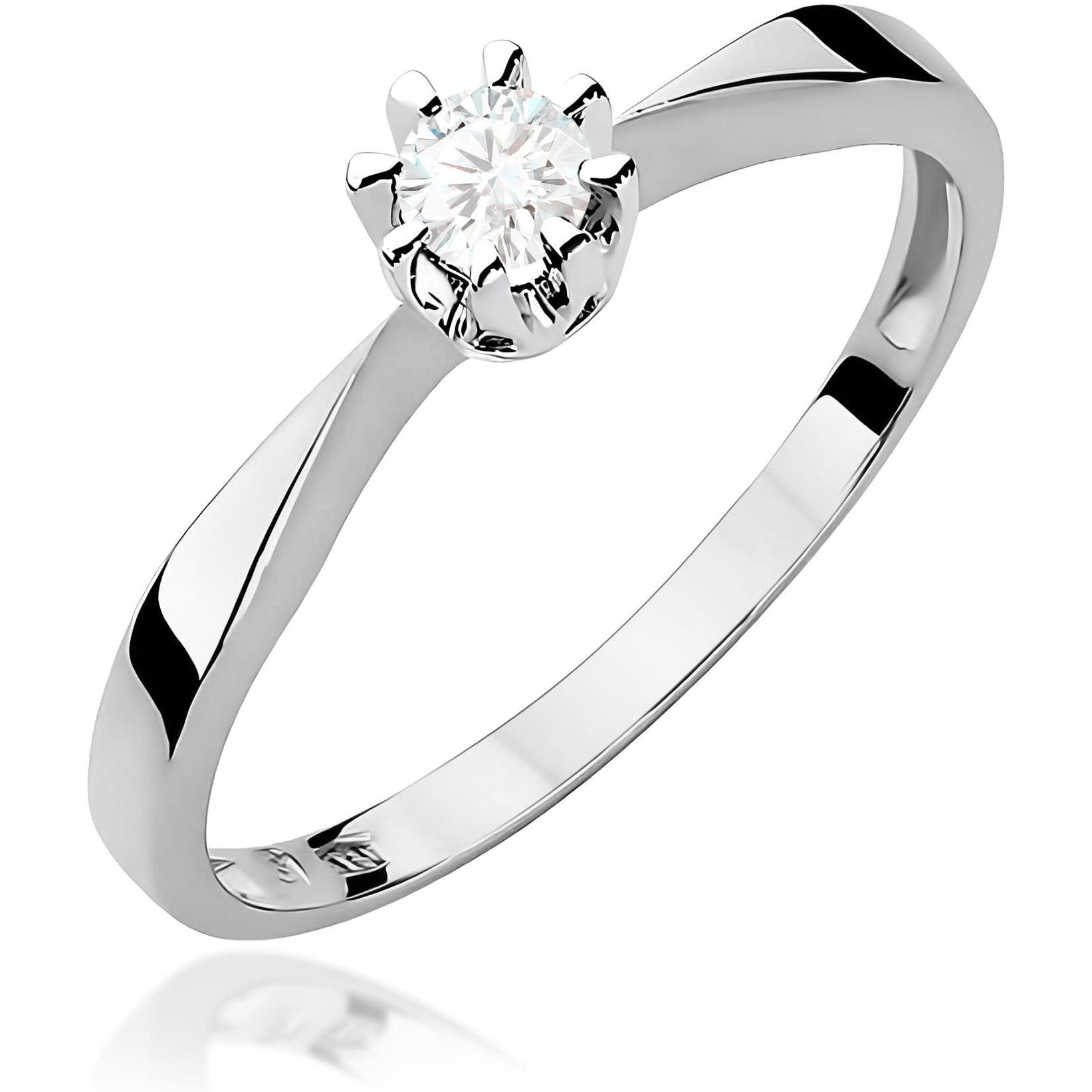 Zaręczynowy pierścionek z białego złota z brylantem Best Diamonds B0346-PI-AUB-DIW-02-OK 