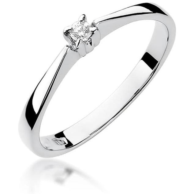Zaręczynowy pierścionek z białego złota z brylantem 0,03 ct Best Diamonds B0350-PI-AUB-DIW-02-OK 