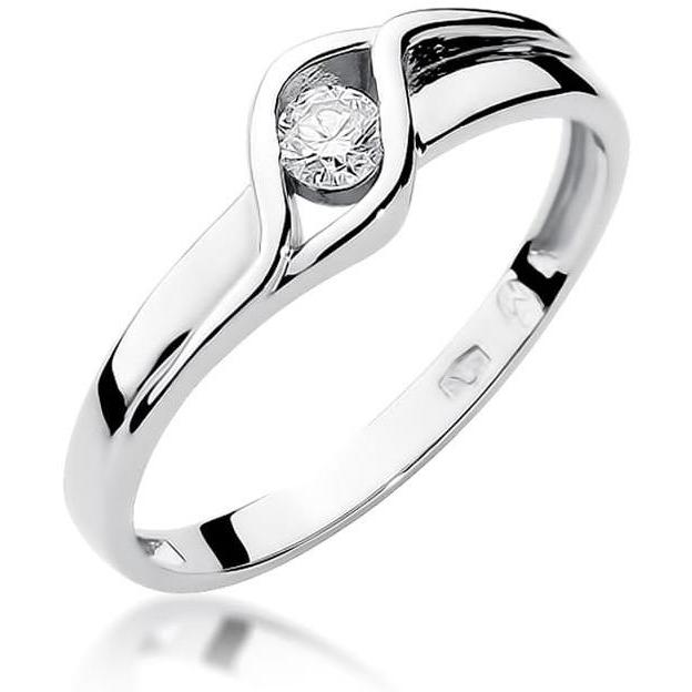 Pierścionek zaręczynowy z białego złota z brylantem Best Diamonds B0356-PI-AUB-DIW-04-OK 