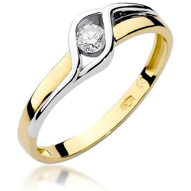 Złoty pierścionek zaręczynowy z brylantem Best Diamonds B0356-PI-AUZ-DIW-04-OK 
