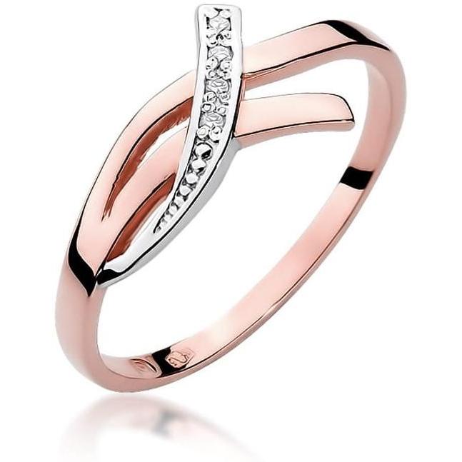 Pierścionek z różowego złota próby 585 z diamentami Best Diamonds B0358-PI-AUR-DIW-02-00 