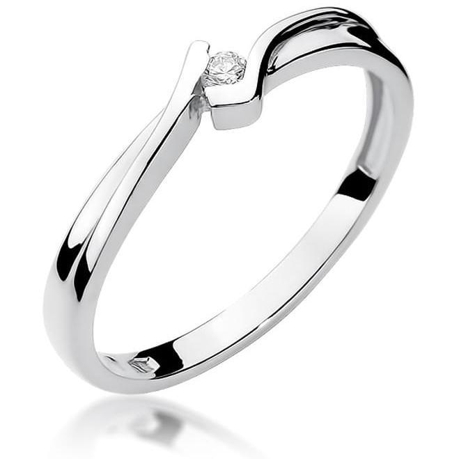 Pierścionek zaręczynowy z białego złota z brylantem Best Diamonds B0362-PI-AUB-DIW-02-OK 