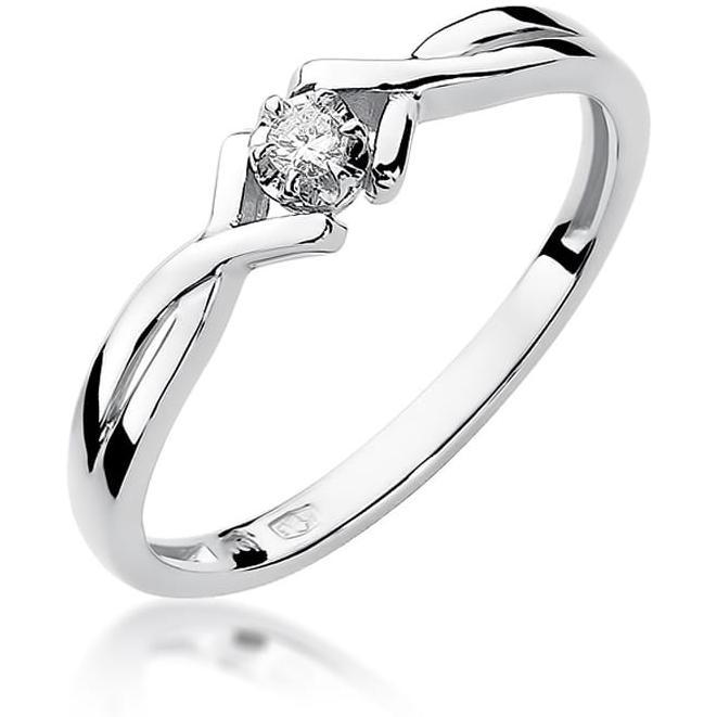 Zaręczynowy pierścionek z białego złota z brylantem 0,04 ct Best Diamonds B0380-PI-AUB-DIW-02-OK 