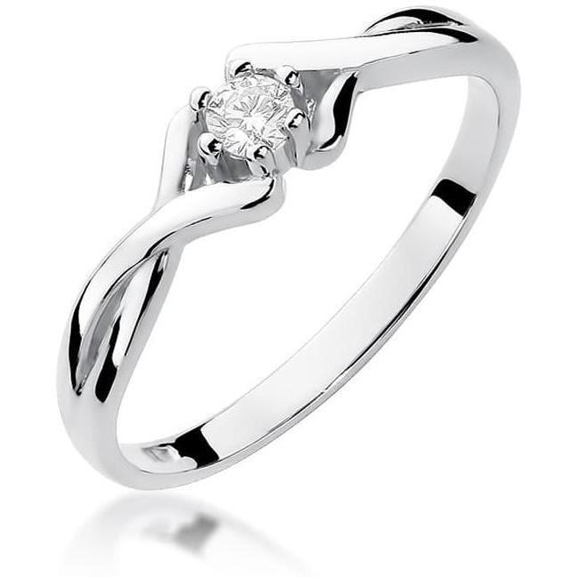 Zaręczynowy pierścionek z białego złota z brylantem Best Diamonds B0380-PI-AUB-DIW-06-OK 