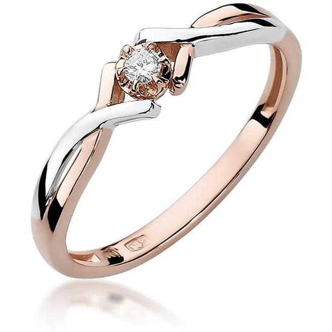 Pierścionek z różowego złota próby 585 z diamentem Best Diamonds B0380-PI-AUR-DIW-02-OK 