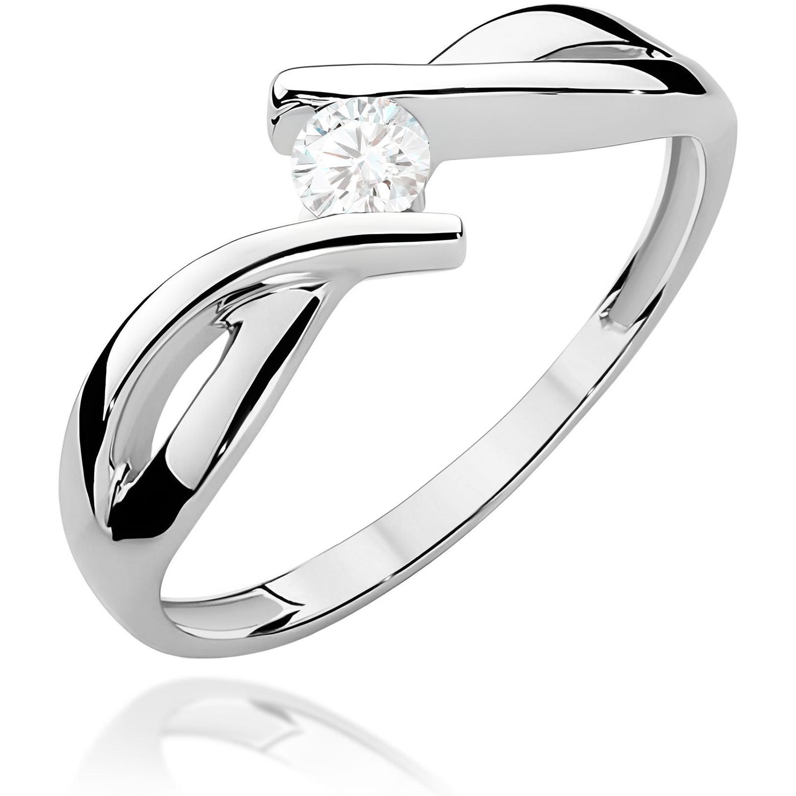 Zaręczynowy pierścionek z białego złota z brylantem 0,08 ct Best Diamonds B0382-PI-AUB-DIW-04-OK 