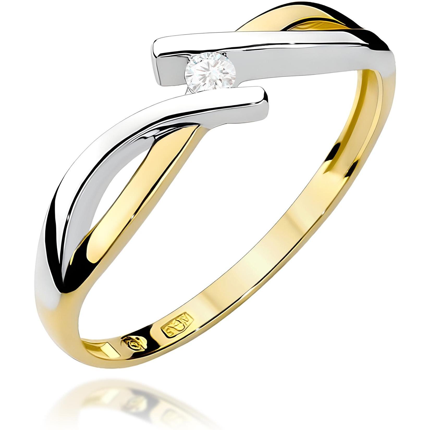 Złoty pierścionek zaręczynowy z brylantem 0,04 ct Best Diamonds B0382-PI-AUZ-DIW-02-OK 