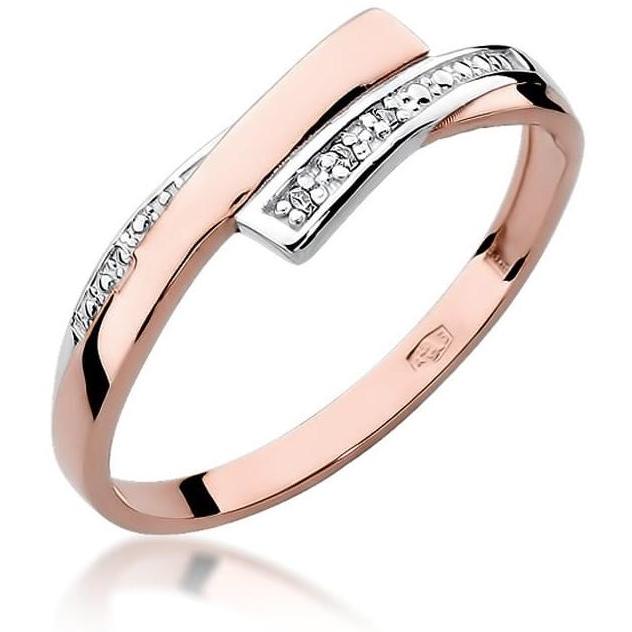 Pierścionek z różowego złota z diamentami, próba 585 Best Diamonds B0392-PI-AUR-DIW-02-00 