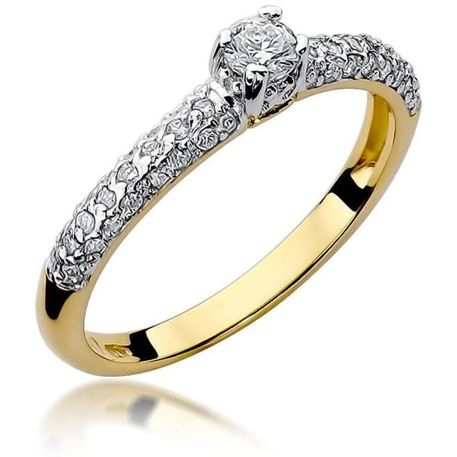 Złoty pierścionek zaręczynowy z brylantami 0,36 ct Best Diamonds B0400-PI-AUZ-DIW-02-OK 