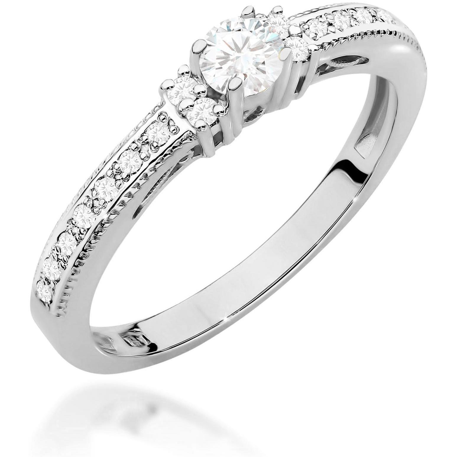 Pierścionek zaręczynowy z białego złota z brylantami 0,24 ct Best Diamonds B0402-PI-AUB-DIW-02-OK 