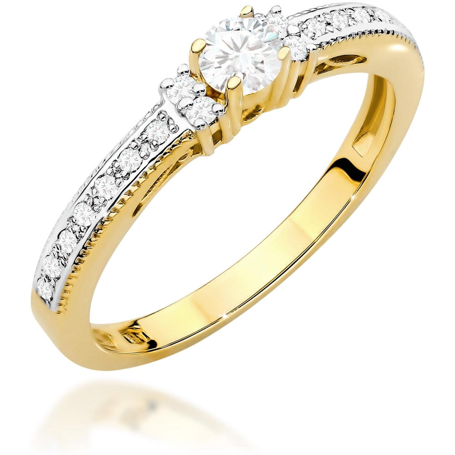 Złoty pierścionek zaręczynowy z brylantami 0,24 ct Best Diamonds B0402-PI-AUZ-DIW-02-OK 