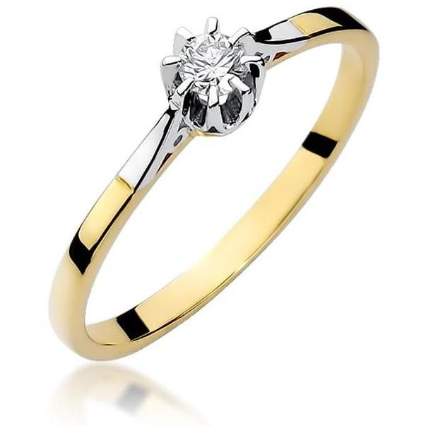 Złoty pierścionek zaręczynowy z brylantem Best Diamonds B0418-PI-AUZ-DIW-04-OK 