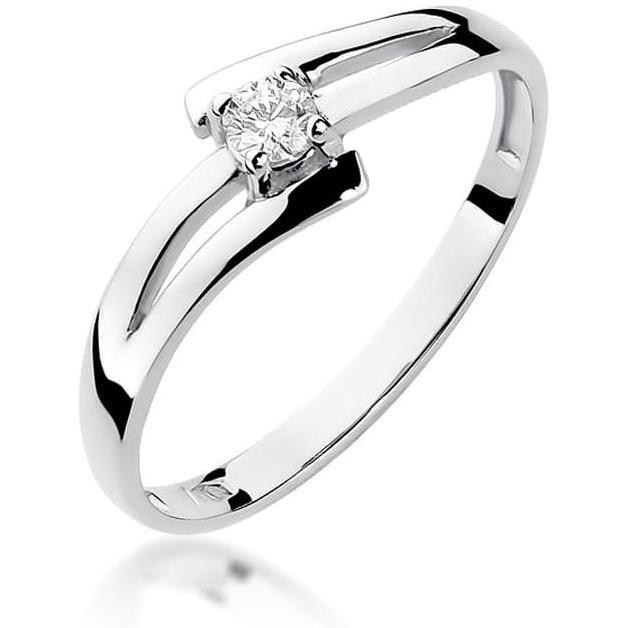 Zaręczynowy pierścionek z białego złota z brylantem 0,10 ct Best Diamonds B0420-PI-AUB-DIW-04-OK 