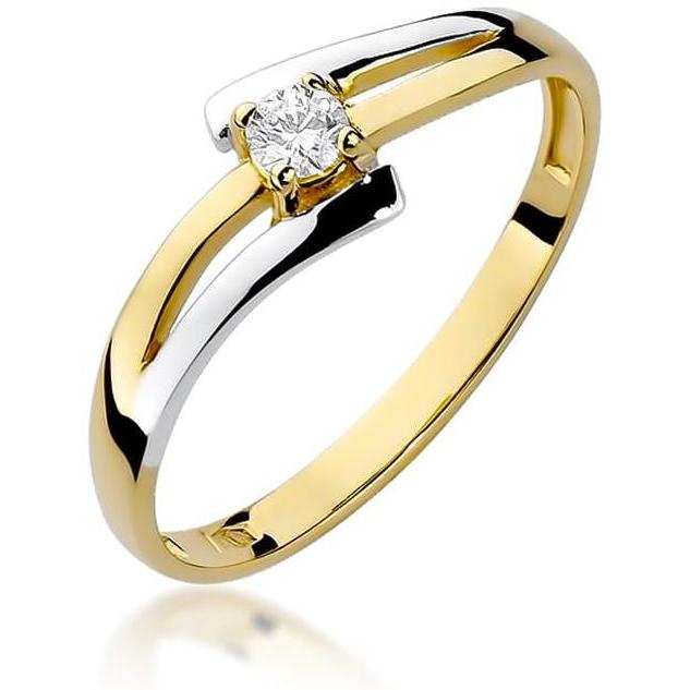 Złoty pierścionek zaręczynowy z brylantem 0,08 ct Best Diamonds B0420-PI-AUZ-DIW-02-OK 